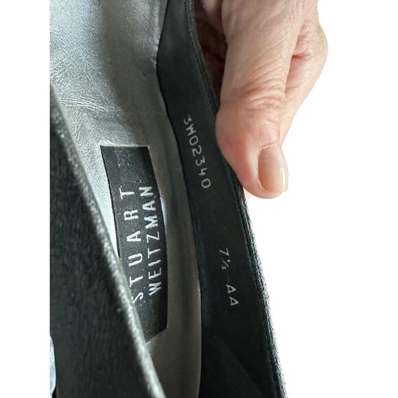 STUART WEITZMAN SILVER SATIN PUMPS 7.5AA - Picture 5 of 6